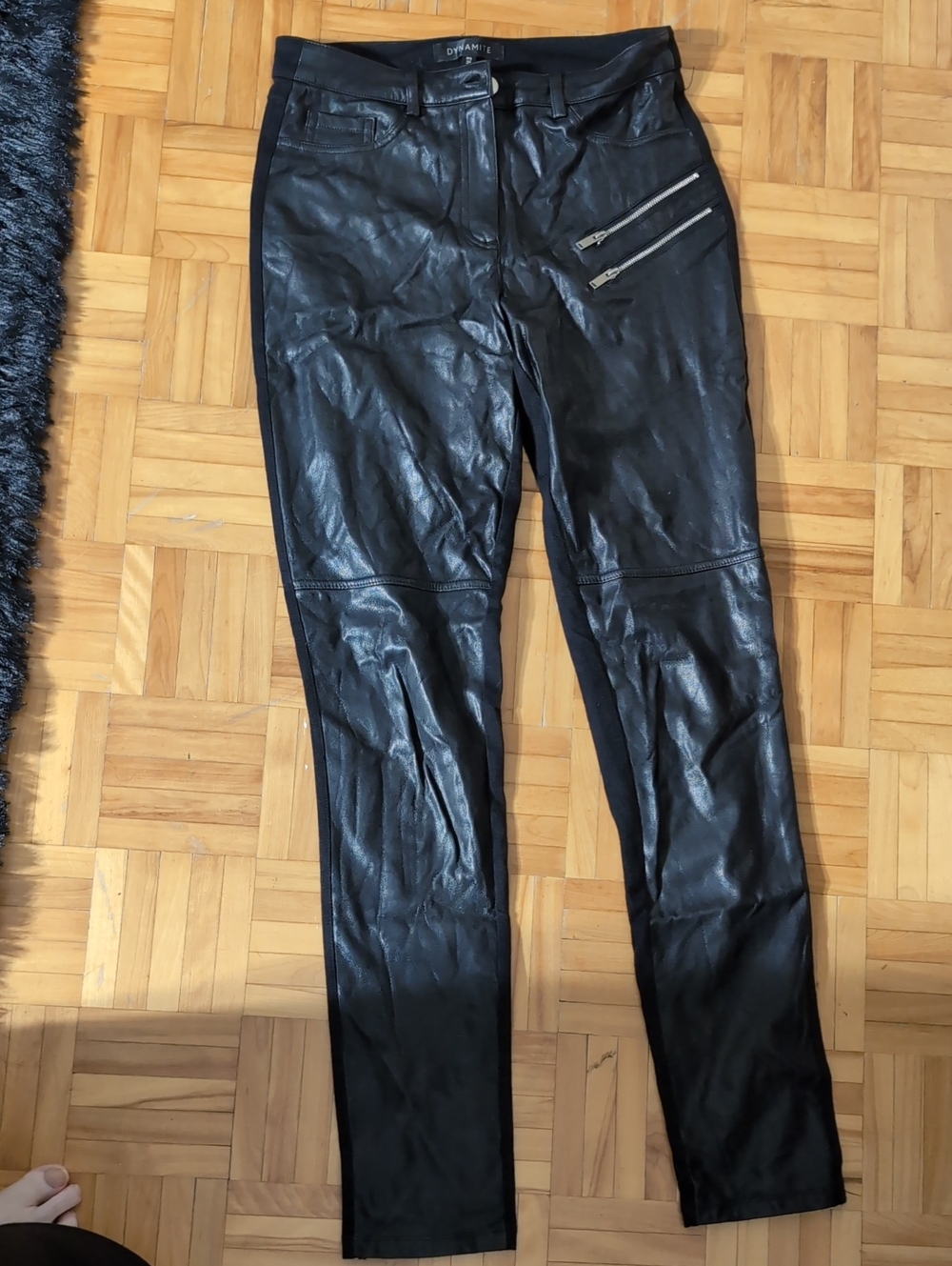 Dynamite Black Faux Leather Pants